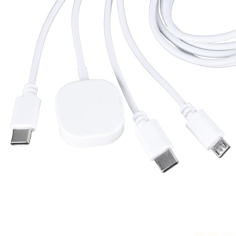 Electronics And Gadgets C - F62C 4-in-1-USB-C-Ladegerät für elektronische Geräte, Multiport-Stromkabel-Uhrenladegerät